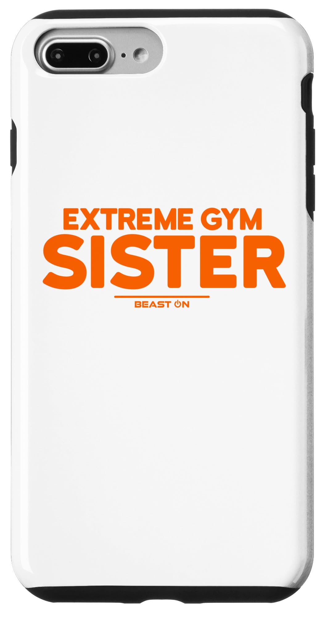 iPhone 7 Plus/8 Plus Extreme Gym Sister レディース ワークアウト オレンジ フィットネス トレーニング スマホケース
