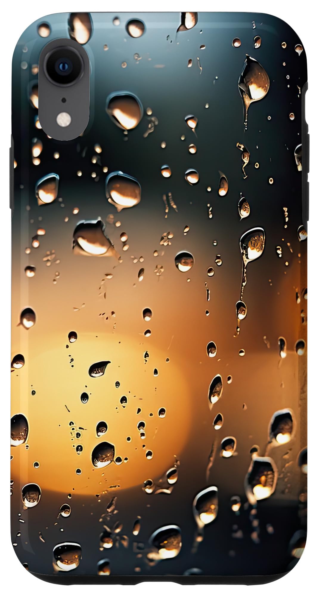 iPhone XR 雨粒 雨のボケ スマホケース
