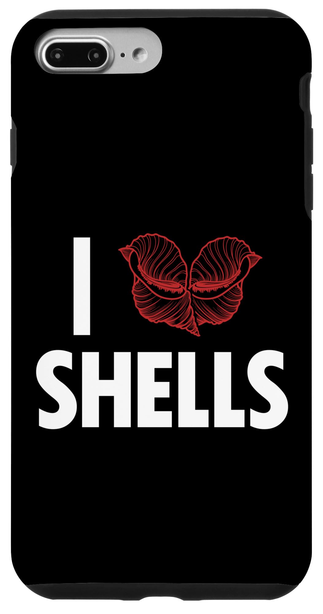 iPhone 7 Plus/8 Plus I love Shells シェルシェルシェルバッグ ハンター 貝殻コレクション スマホケース