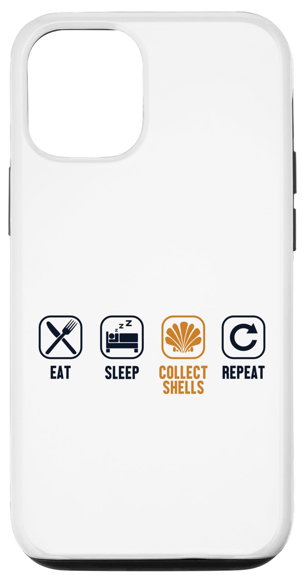 iPhone 13 Eat Sleep Collect Shells Repeat Bivalvia 貝殻集合 スマホケース