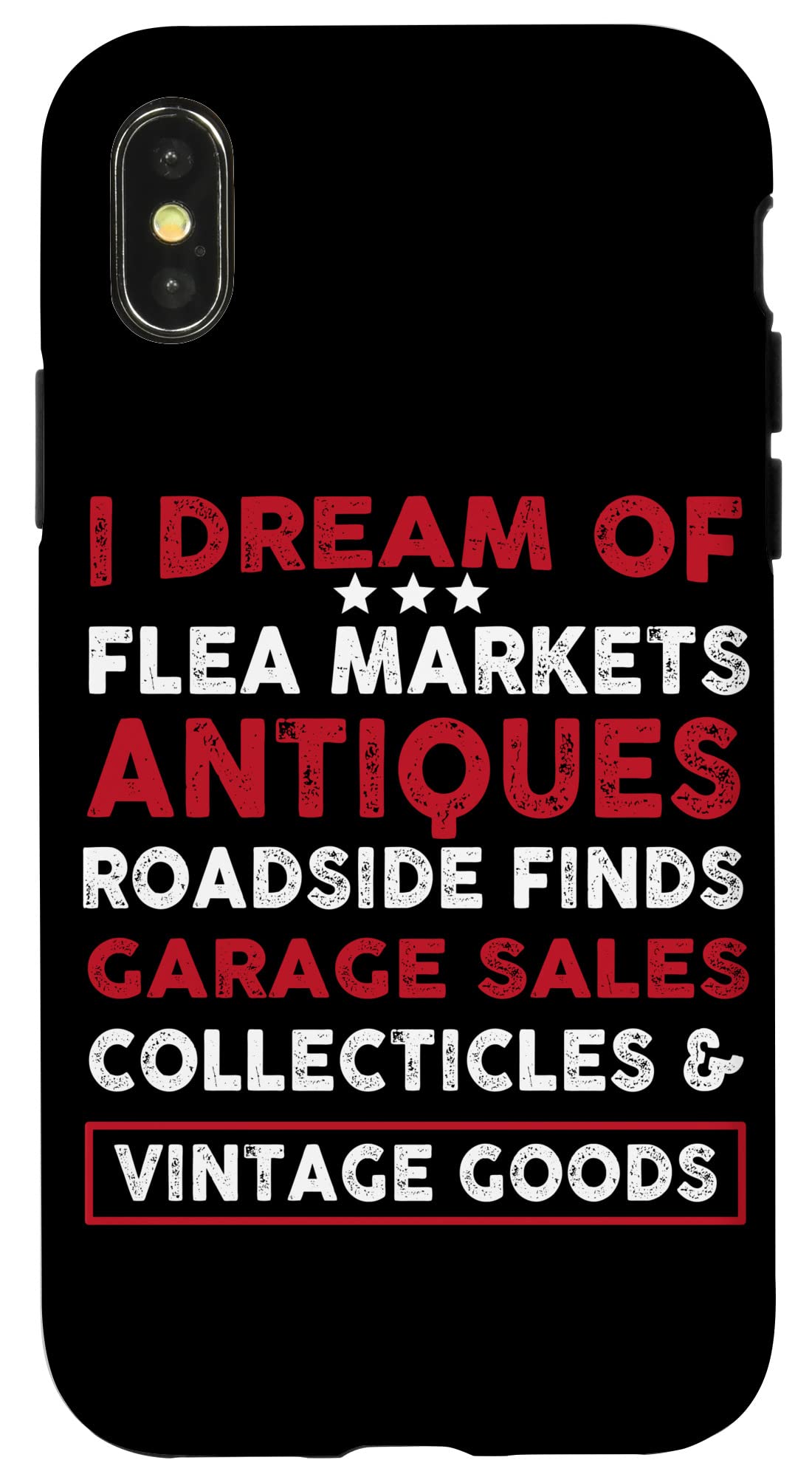 iPhone X/XS Great Flea Market Lover 引用ヴィンテージグッズ スマホケース