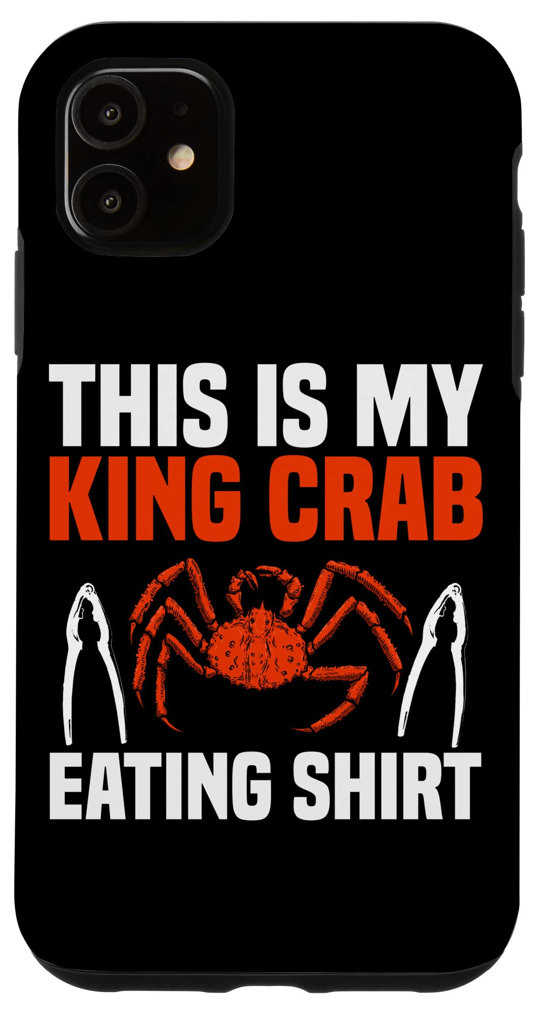 iPhone 11 Funny King カニを食べるアパレル シーフード愛好家 スマホケース