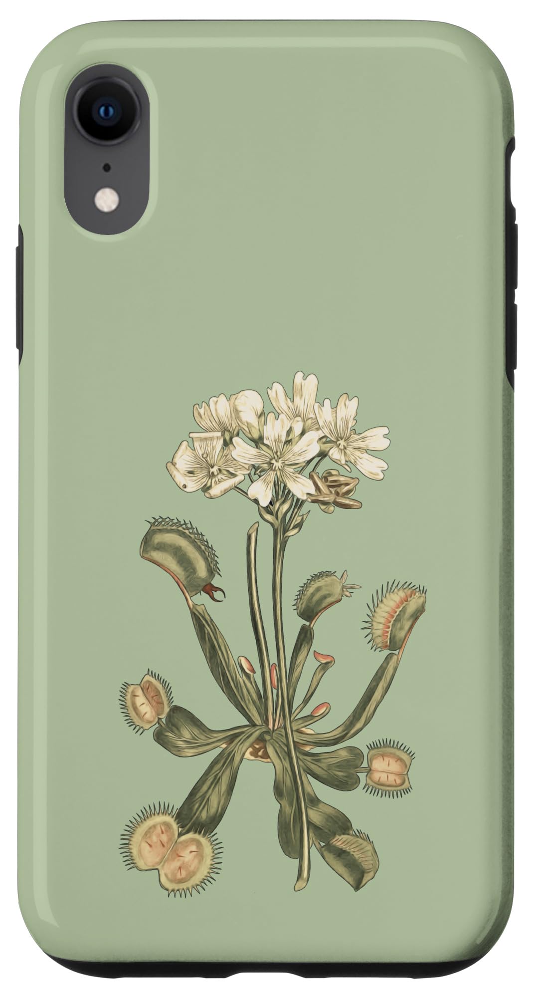 iPhone XR 食虫植物、ハエトリグサ、食虫植物、花 スマホケース