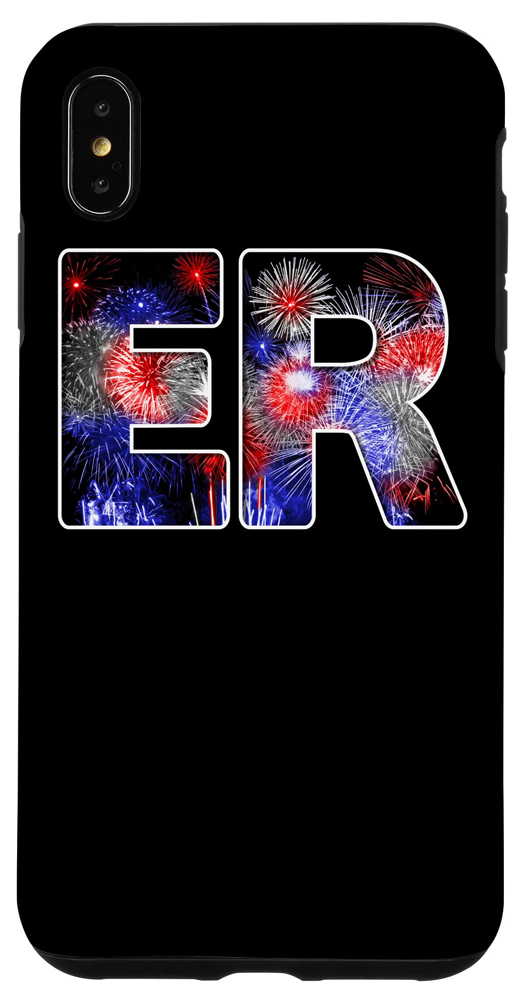 iPhone XS Max 看護師 7月4日花火 愛国心 ER スマホケース