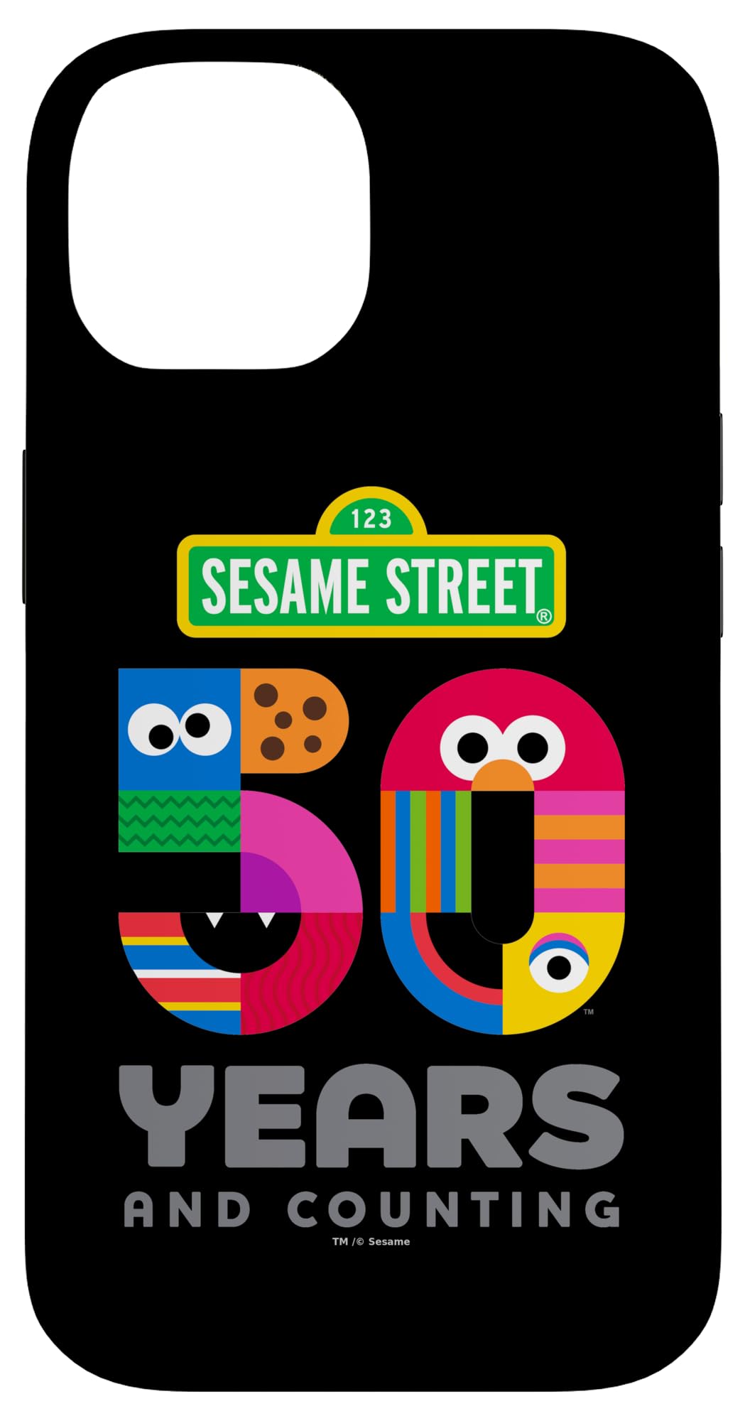 iPhone 14 セサミストリート Sesame Street 50 Years Logo スマホケース