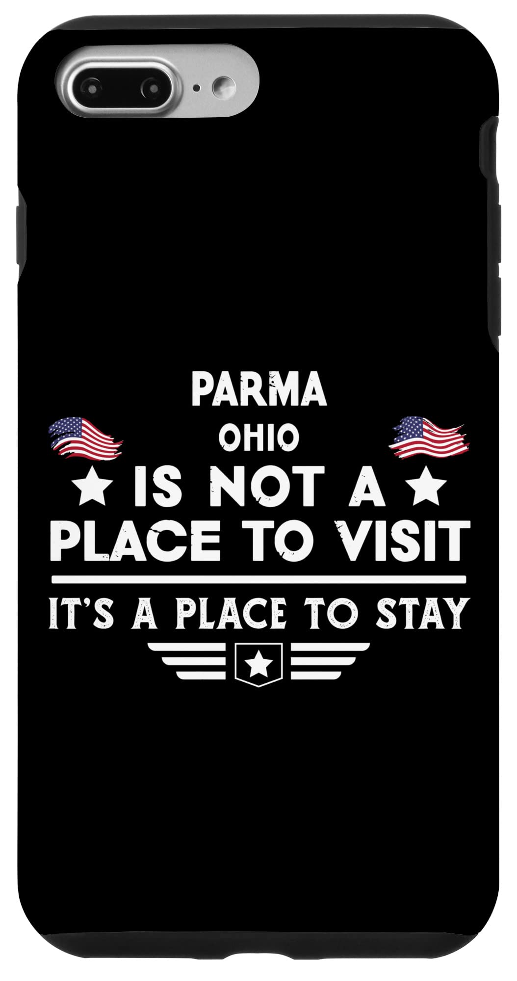 iPhone 7 Plus/8 Plus Parma Ohioはアメリカ市を訪問する場所です スマホケース