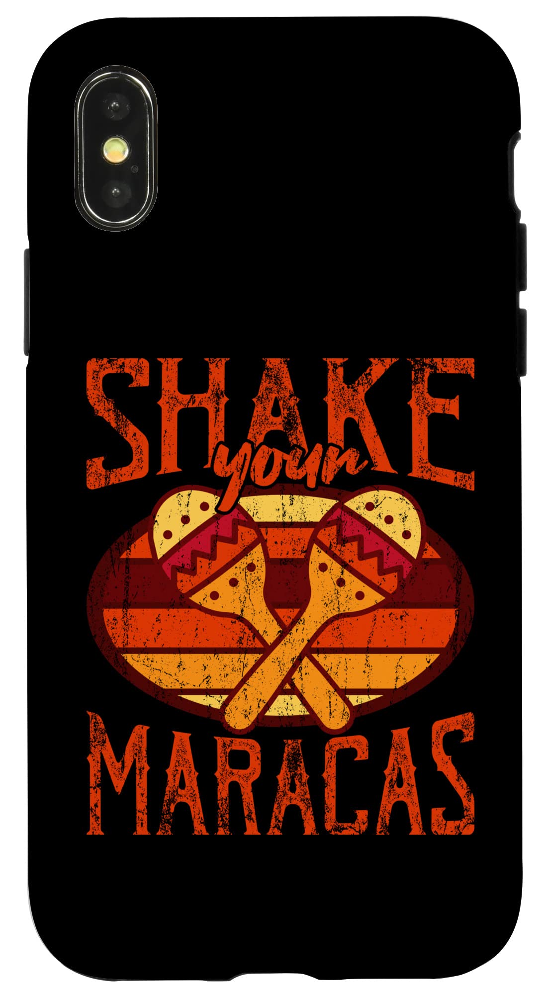 iPhone X/XS シンコ・デ・マヨシェイク・ユア・マラカス スマホケース