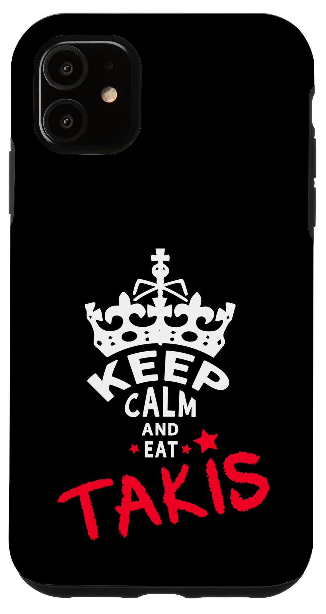 iPhone 11 Keep Calm And Eat Takis ホワイトフーディーデザイン スマホケース