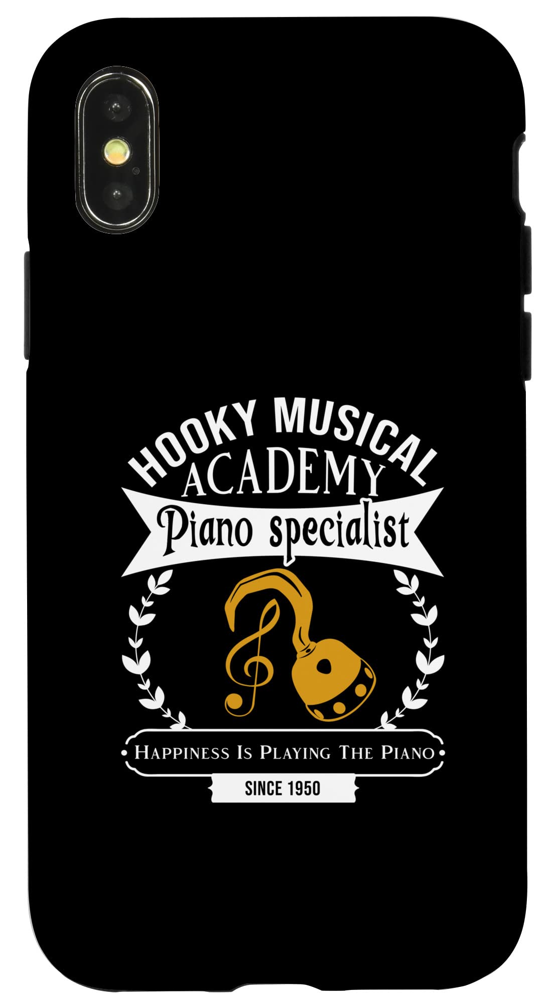iPhone X/XS 1950年創業のフッキー音楽アカデミーのピアノ専門家。 スマホケース
