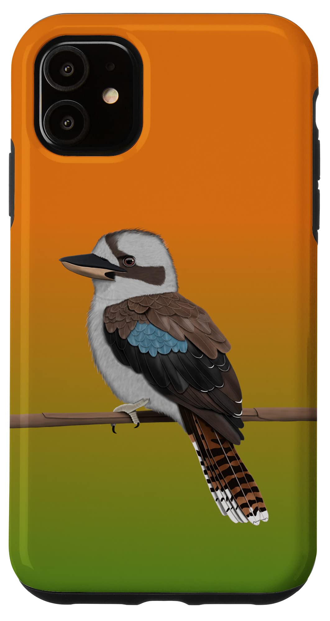 iPhone 11 ワライカワセミ 鳥 動物 図 バードウォッチング 贈り物 鳥類学者 生物学者 自然科学 プレゼント スマホケース