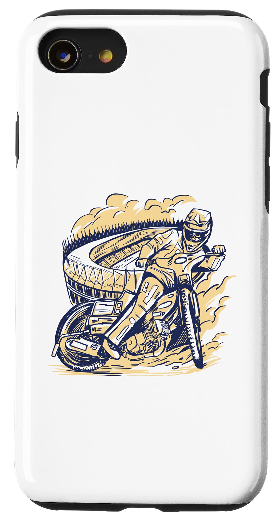 iPhone SE (2020) / 7 / 8 モーターバイクライダー スタジアム トランスポーテーション スマホケース