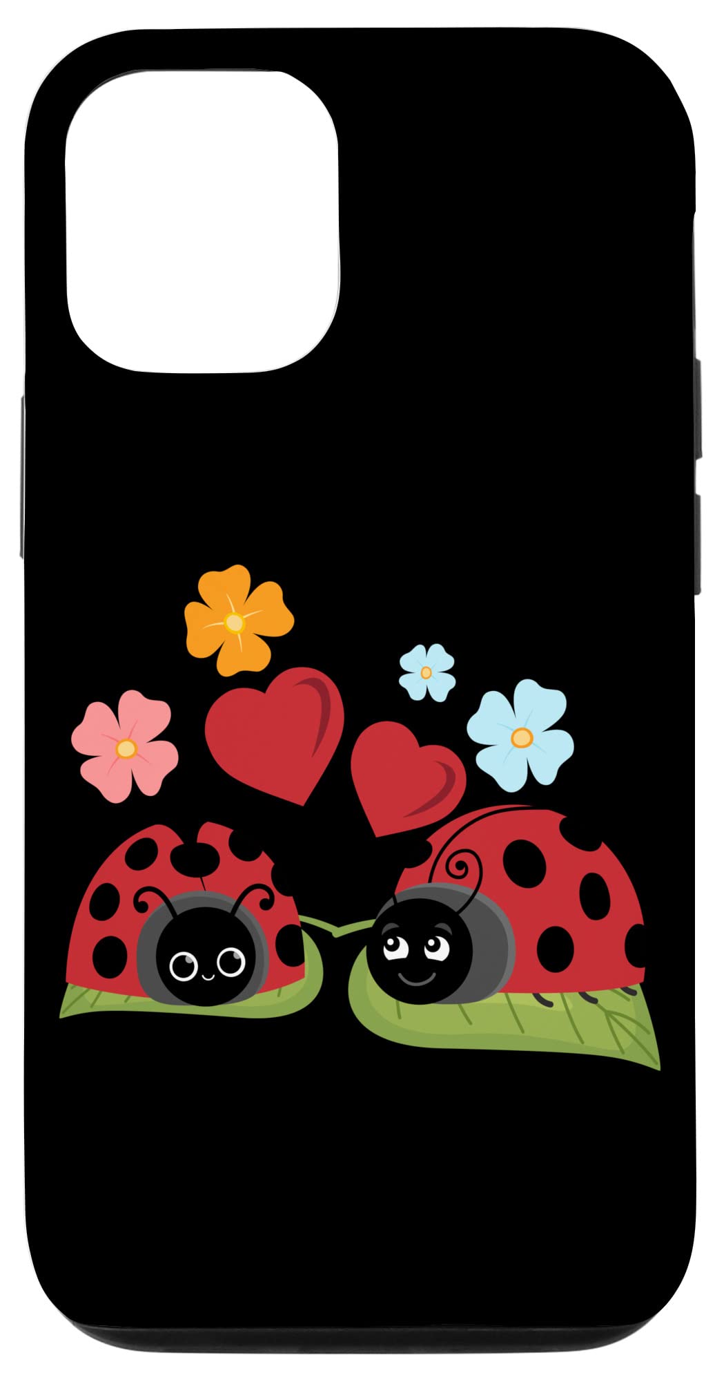 iPhone 12/12 Pro てんとう虫 Love I Insect Cute Seven-spot Beetle Kids スマホケース