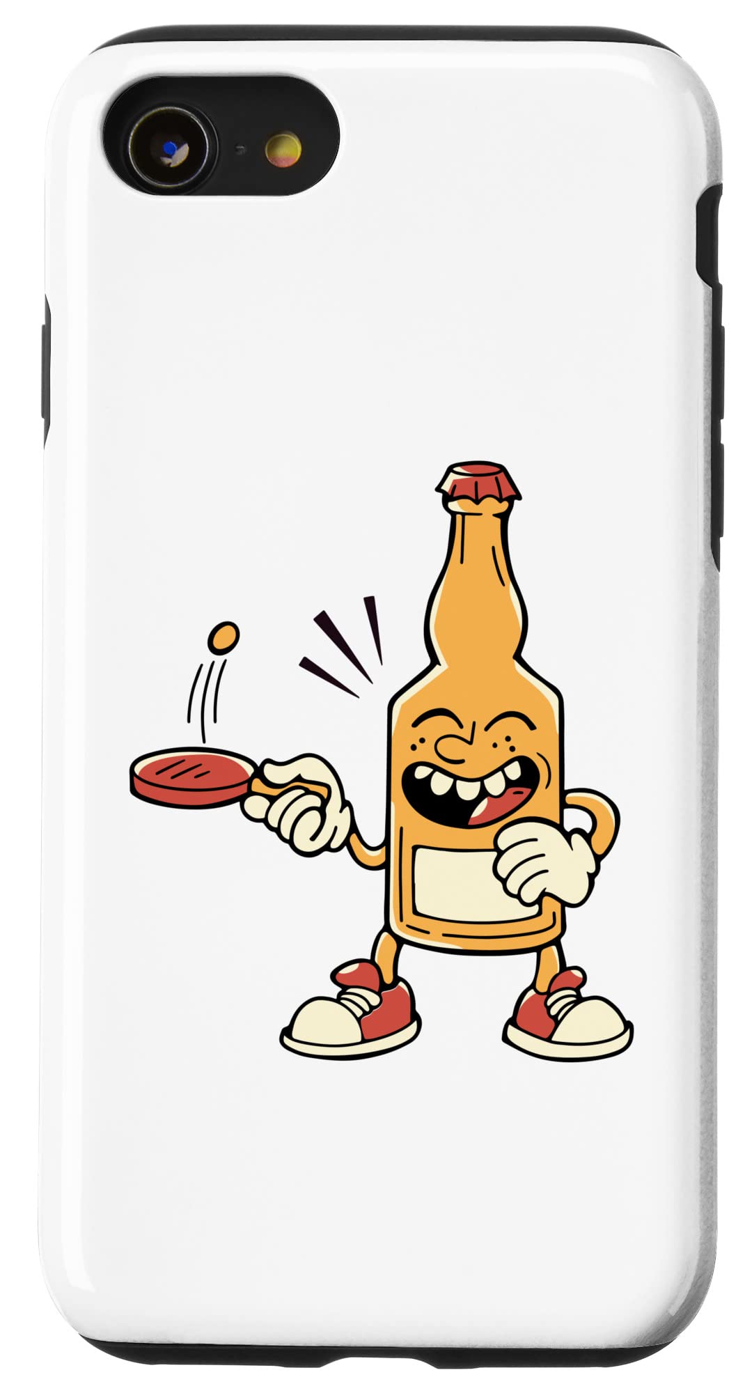 iPhone SE (2020) / 7 / 8 ボトルプレイピンポン スポーツ ドリンク おもしろ 漫画 スマホケース