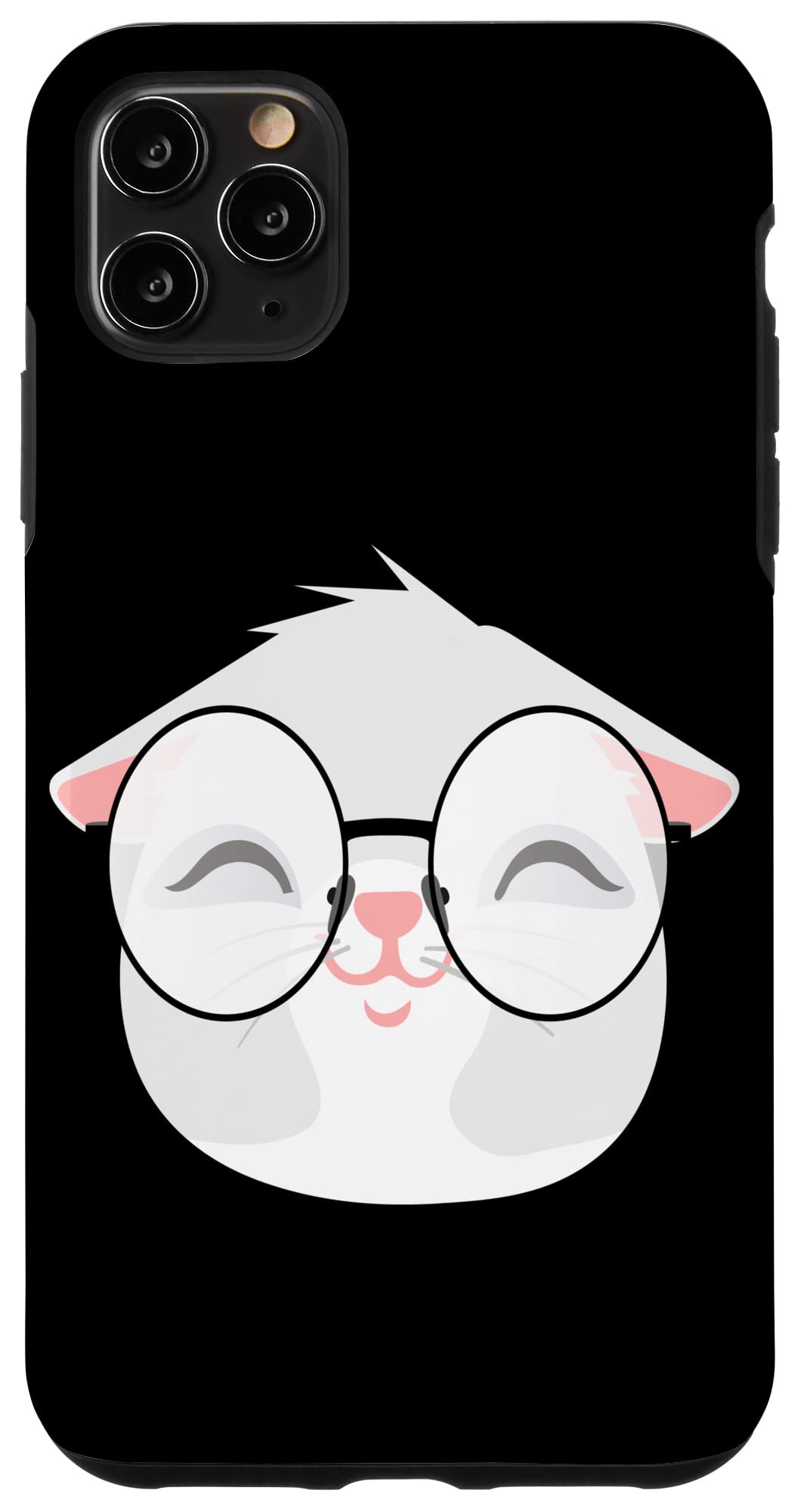 iPhone 11 Pro Max 眼鏡をかけた猫 I 子猫 子供 オス猫 スマホケース