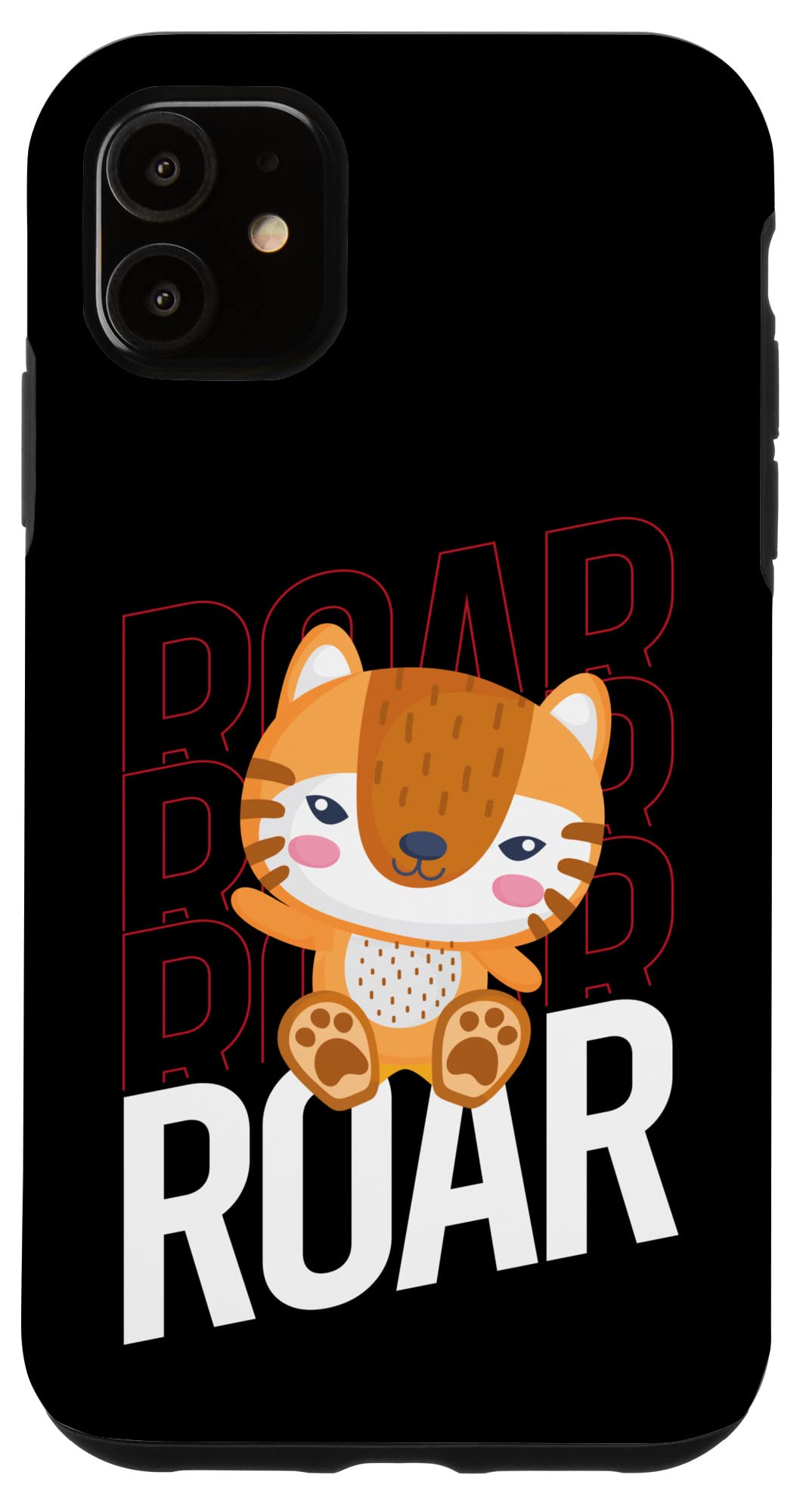 iPhone 11 虎の咆哮私は大きな猫の捕食者虎猫の動物愛好家の子供たち スマホケース