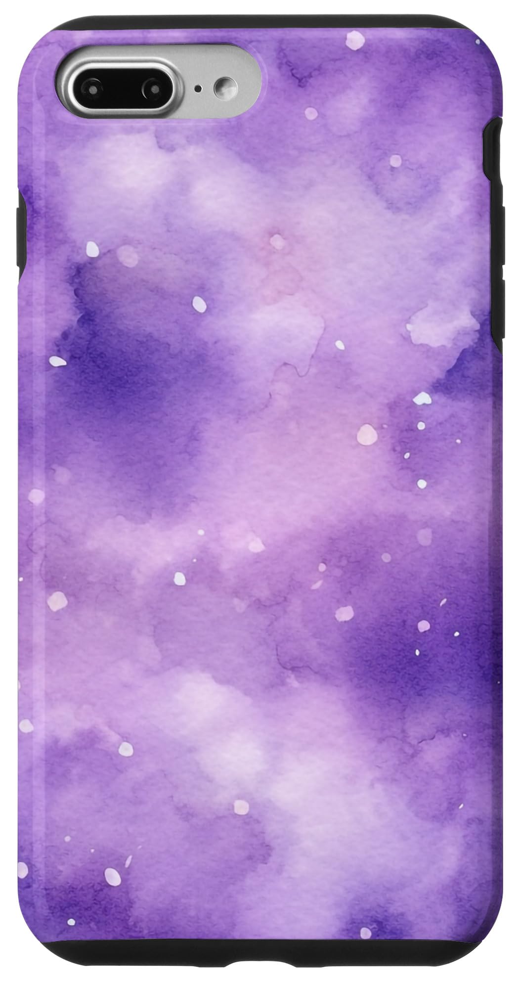 iPhone 7 Plus/8 Plus 宇宙柄 ラベンダー 水彩 ギャラクシー スマホケース