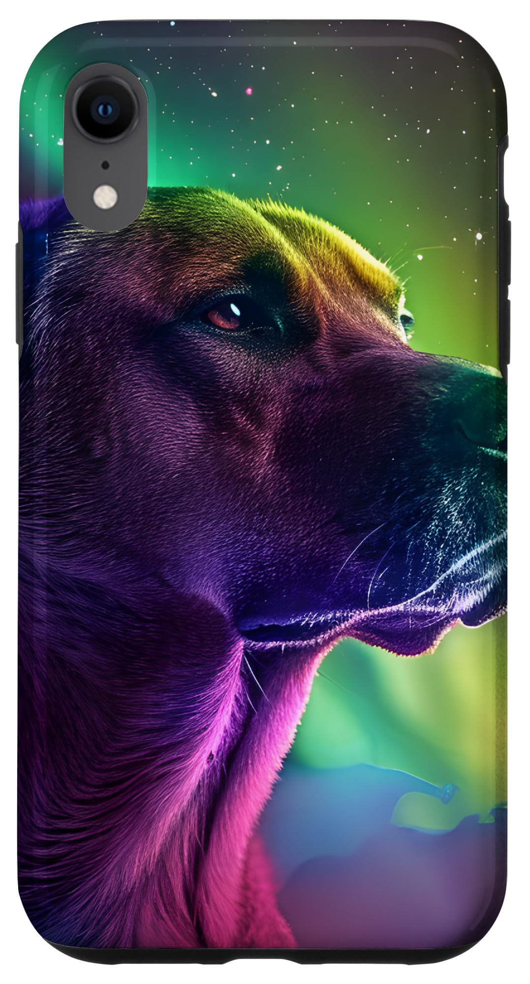 iPhone XR オーロラ・スカイ・ローデシアン・リッジバック・ドッグ・ラバー スマホケース