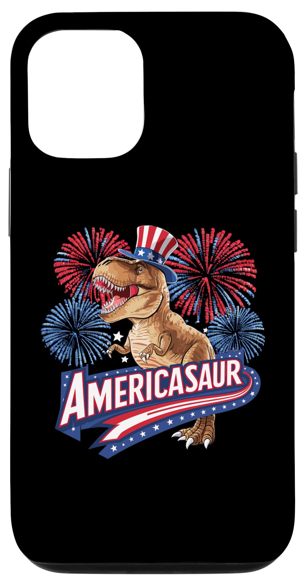 iPhone 15 面白可笑しい 7月4日 T-Rex 恐竜 アメリカサウルス スマホケース