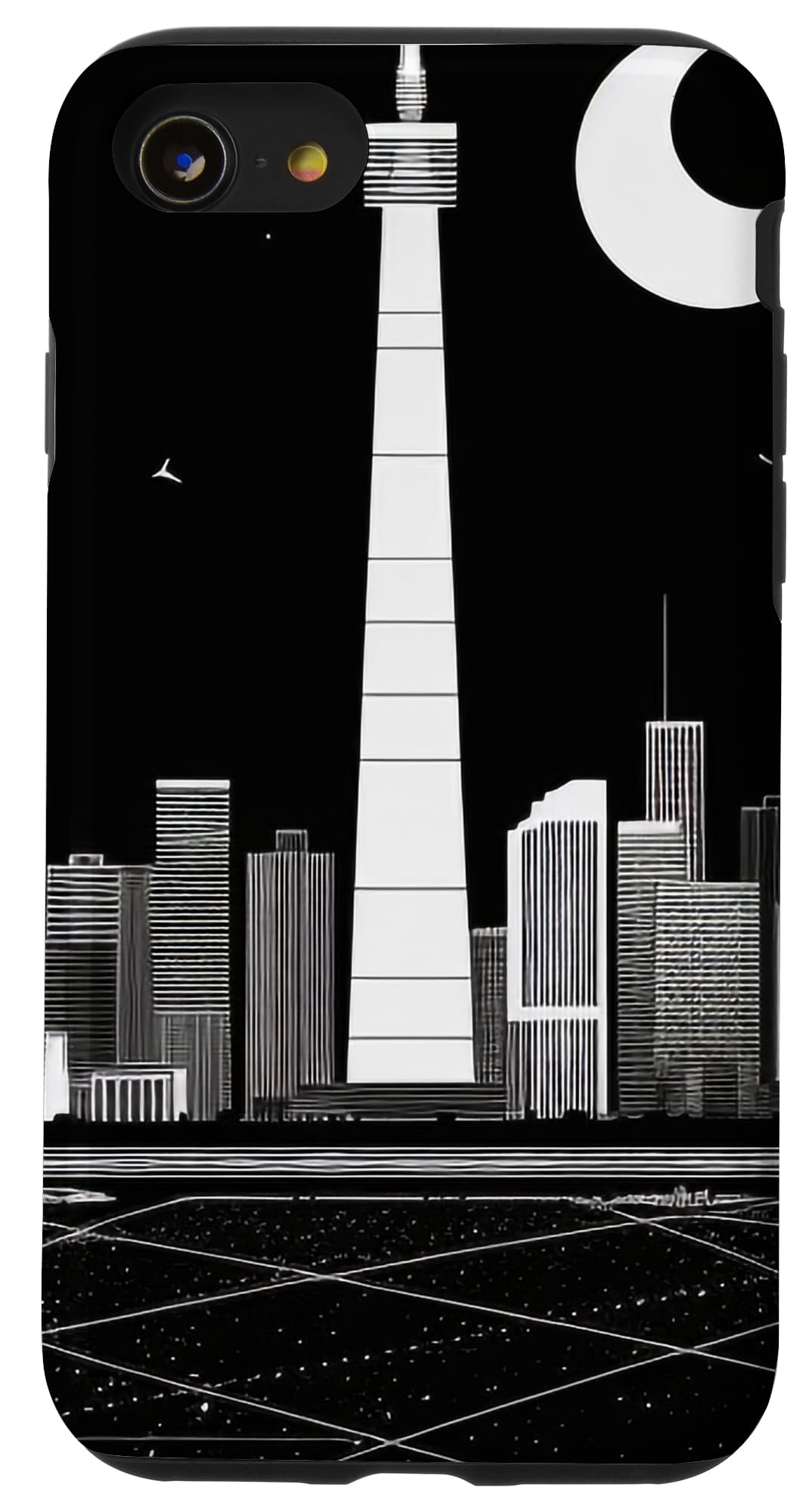 iPhone SE (2020) / 7 / 8 ミニマリスト ラインアート ブエノスアイレスシティ スマホケース