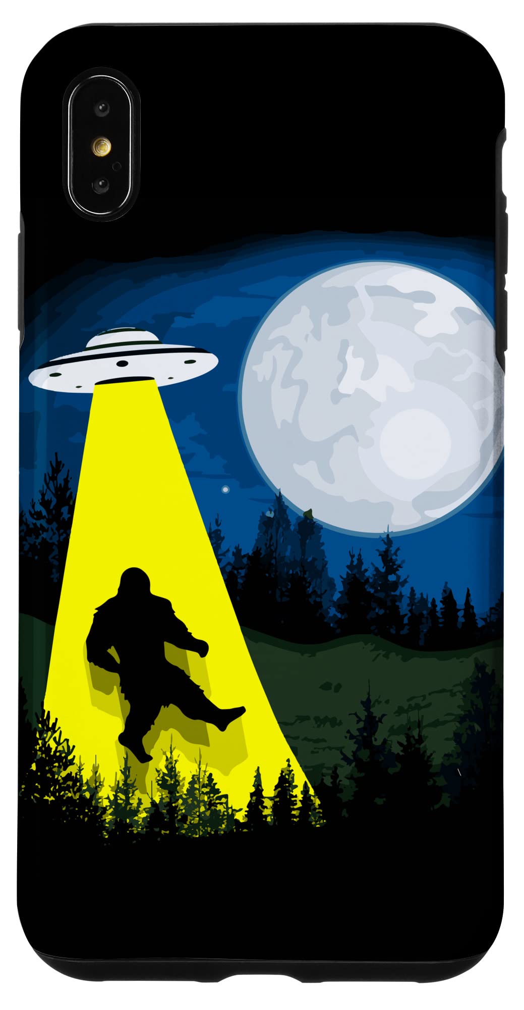 iPhone XS Max Sasquatch Bigfoot UFO Abduction 面白い陰謀ギフトアイデア スマホケース