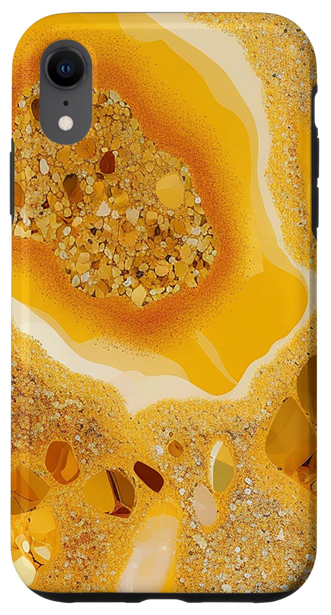 iPhone XR モダンビビッドイエローサンド エレガント スマホケース