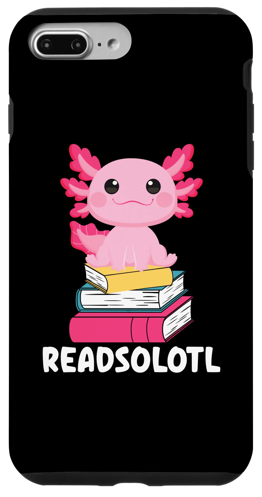 iPhone 7 Plus/8 Plus Readsolotl Axolotl 読書 カワイイ Axolotl アニメ Axolotl スマホケース