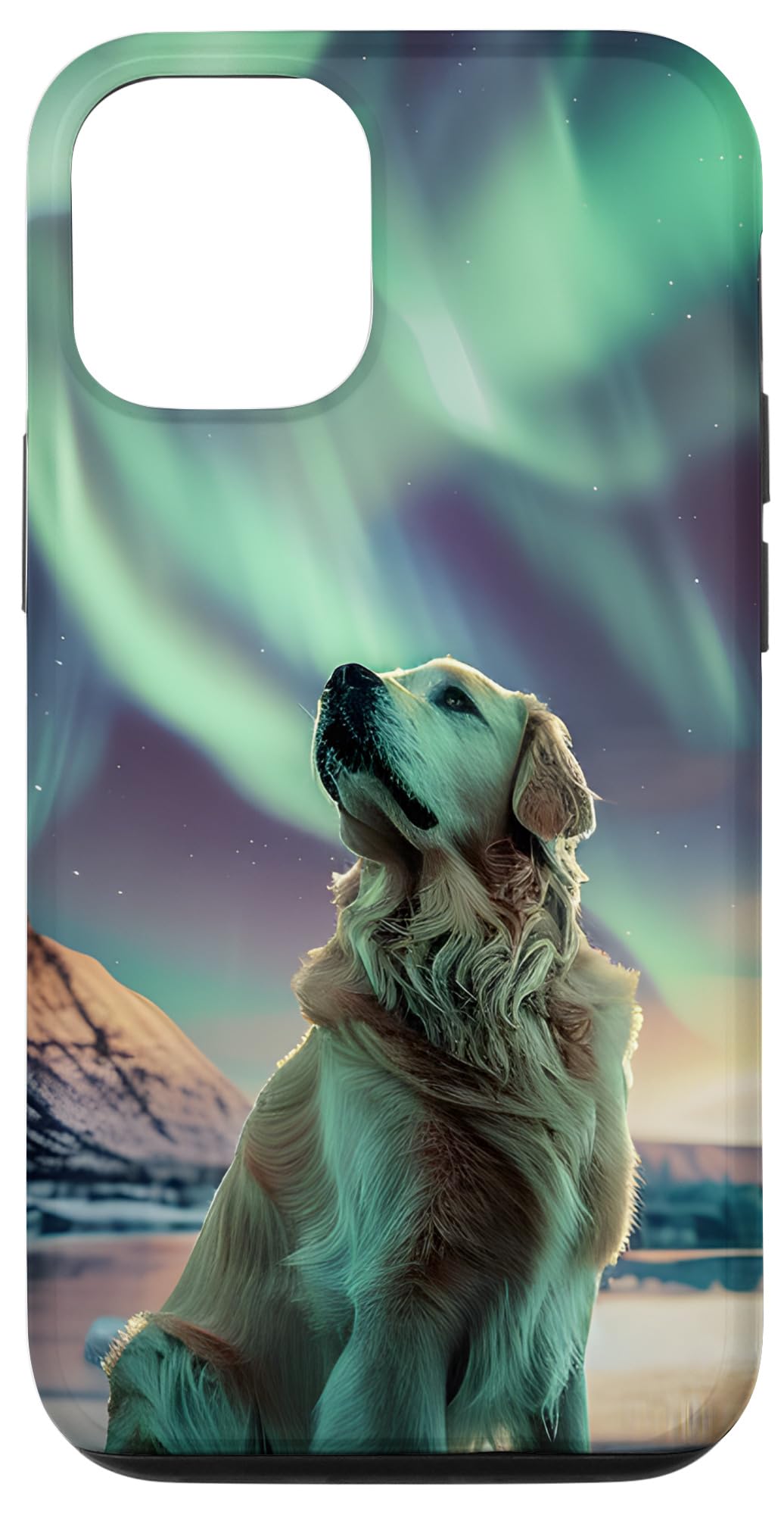 iPhone 15 Pro 犬好き ゴールデンレトリバー オーロラ スマホケース