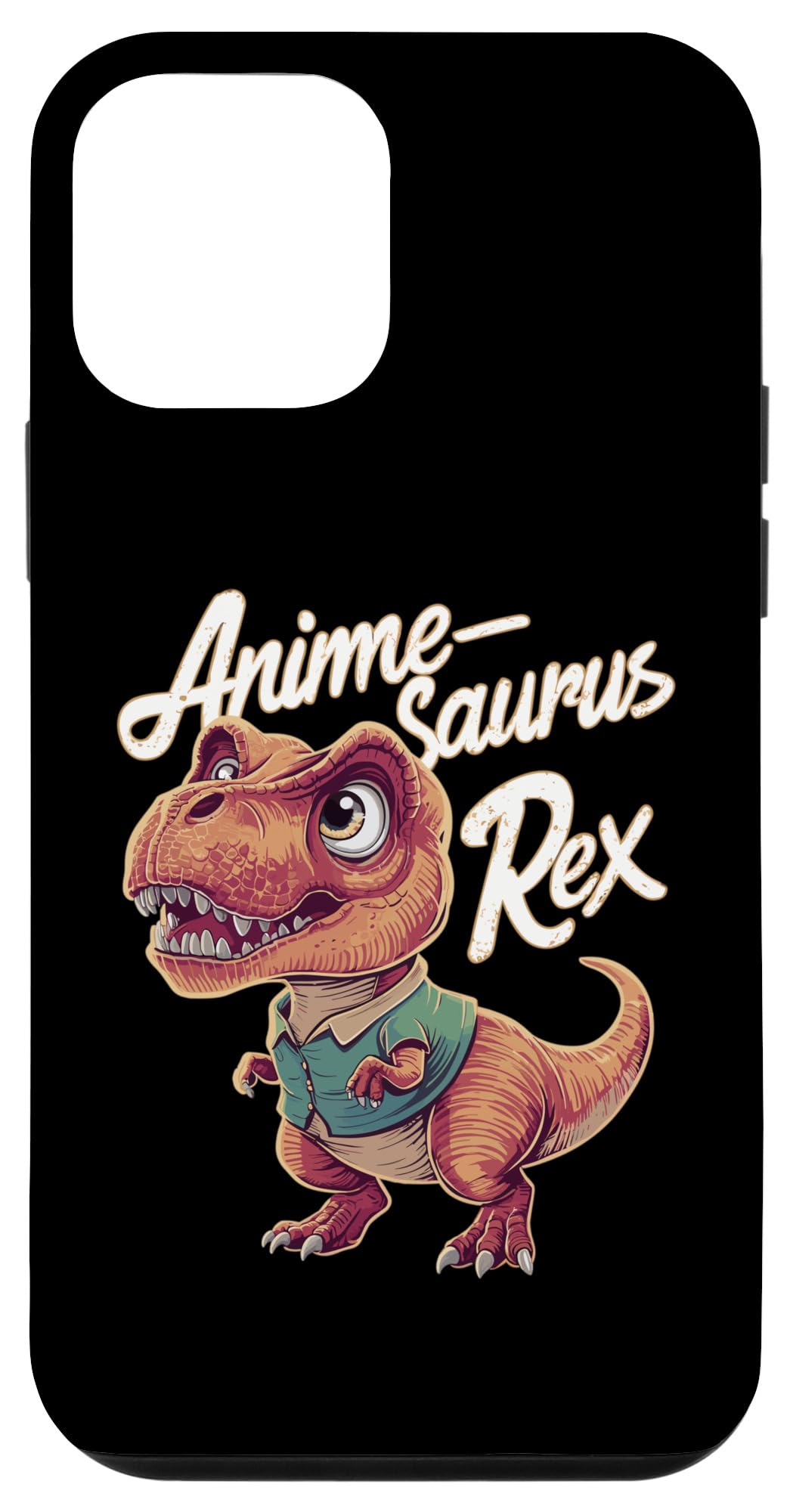 iPhone 12 mini キュートで面白可笑しいアニメ T-Rex アニメサウルスレックス スマホケース