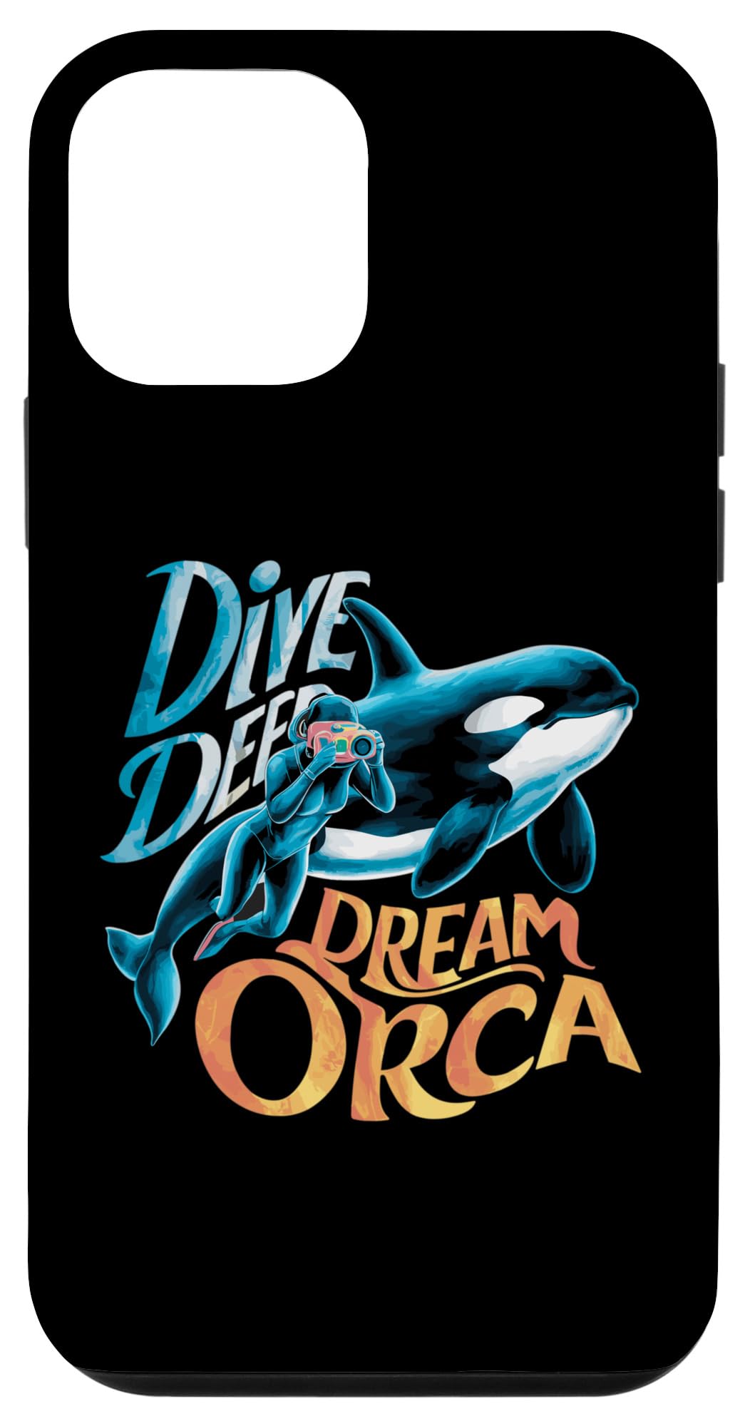 iPhone 12 mini Dive Deep And Dream Orca ダイバーと鯱 スマホケース