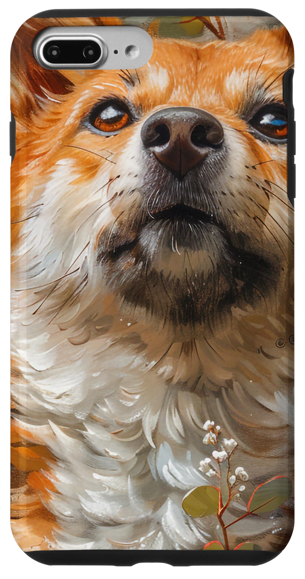 iPhone 7 Plus/8 Plus 柴犬 犬好き ゴッホ風 ユーカリ スマホケース