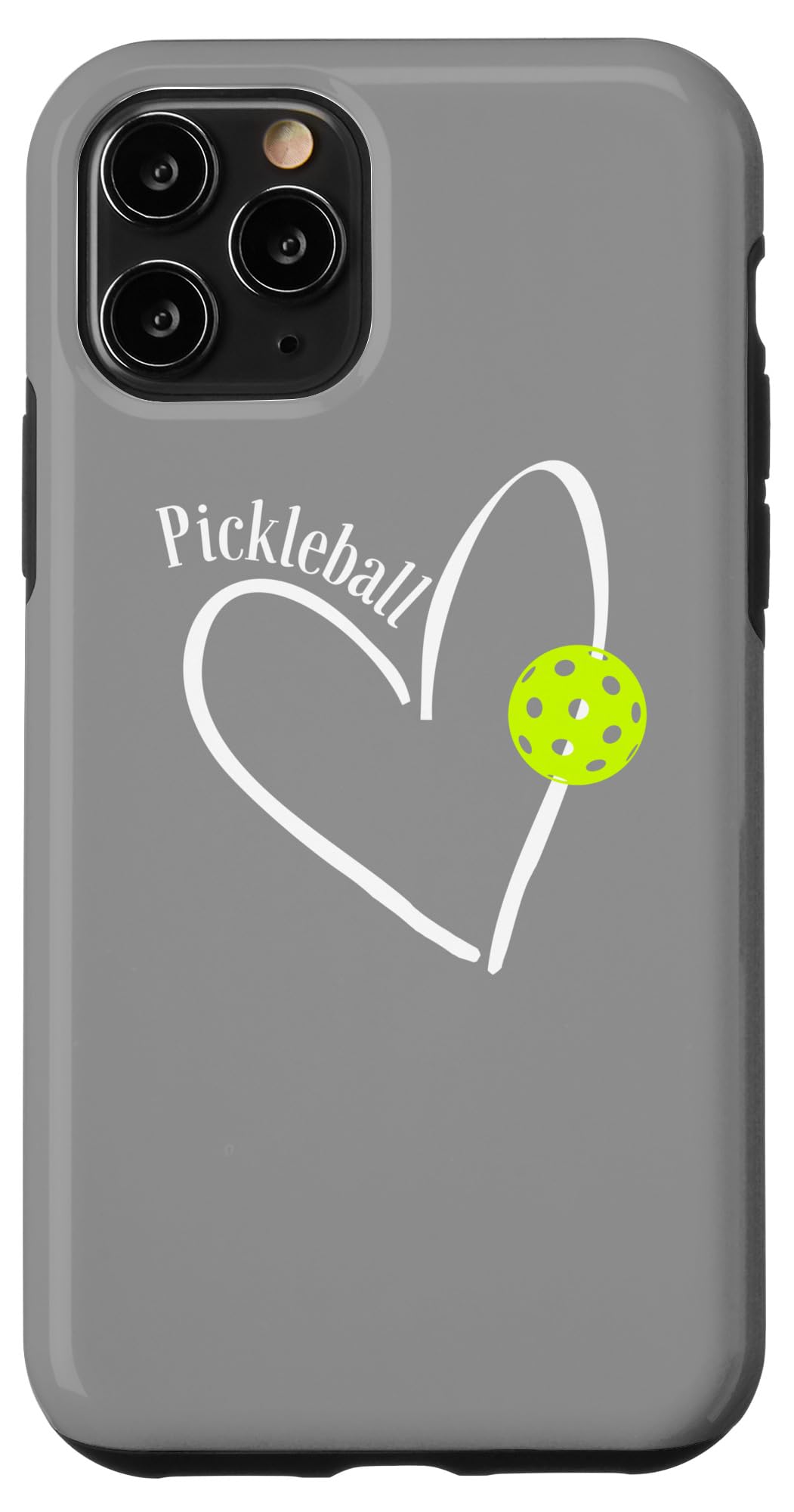 iPhone 11 Pro ピックルボールハート、ピックルボール愛しがる家、ピックルボールゲームボール スマホケース スマートフォン・携帯電話アクセサリー-スマートフォン・タブレット-ケース・カバー