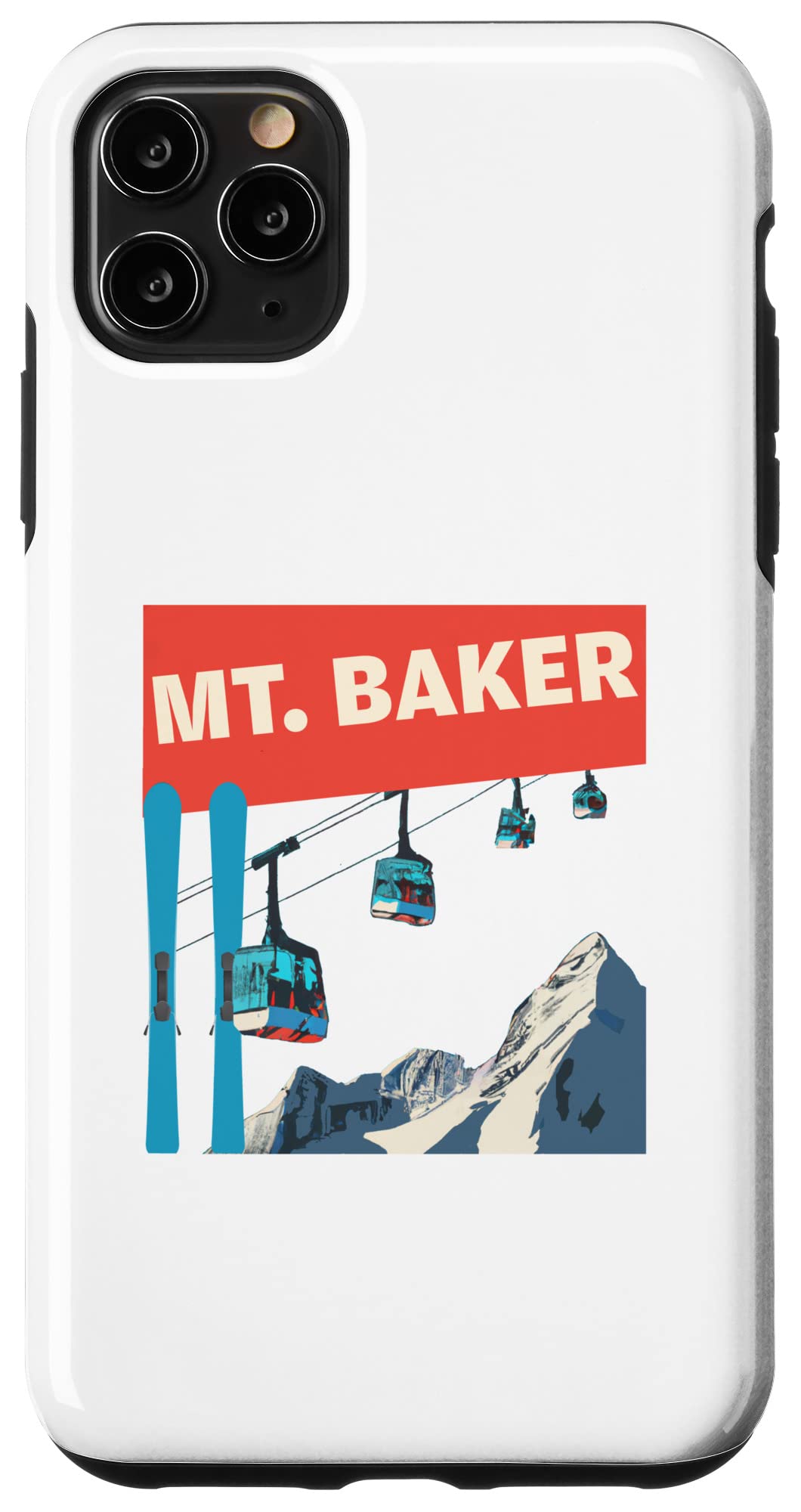 iPhone 11 Pro Max Mt. Baker スキー - レトロ Mt. Baker スキー スマホケース
