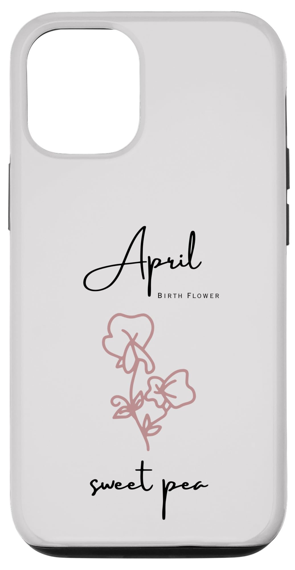 iPhone 13 BIRTH FLOWER 4月 スイートピー、ガールズ、レディース、メンズ スマホケース スマートフォン・タブレット-ケース・カバー