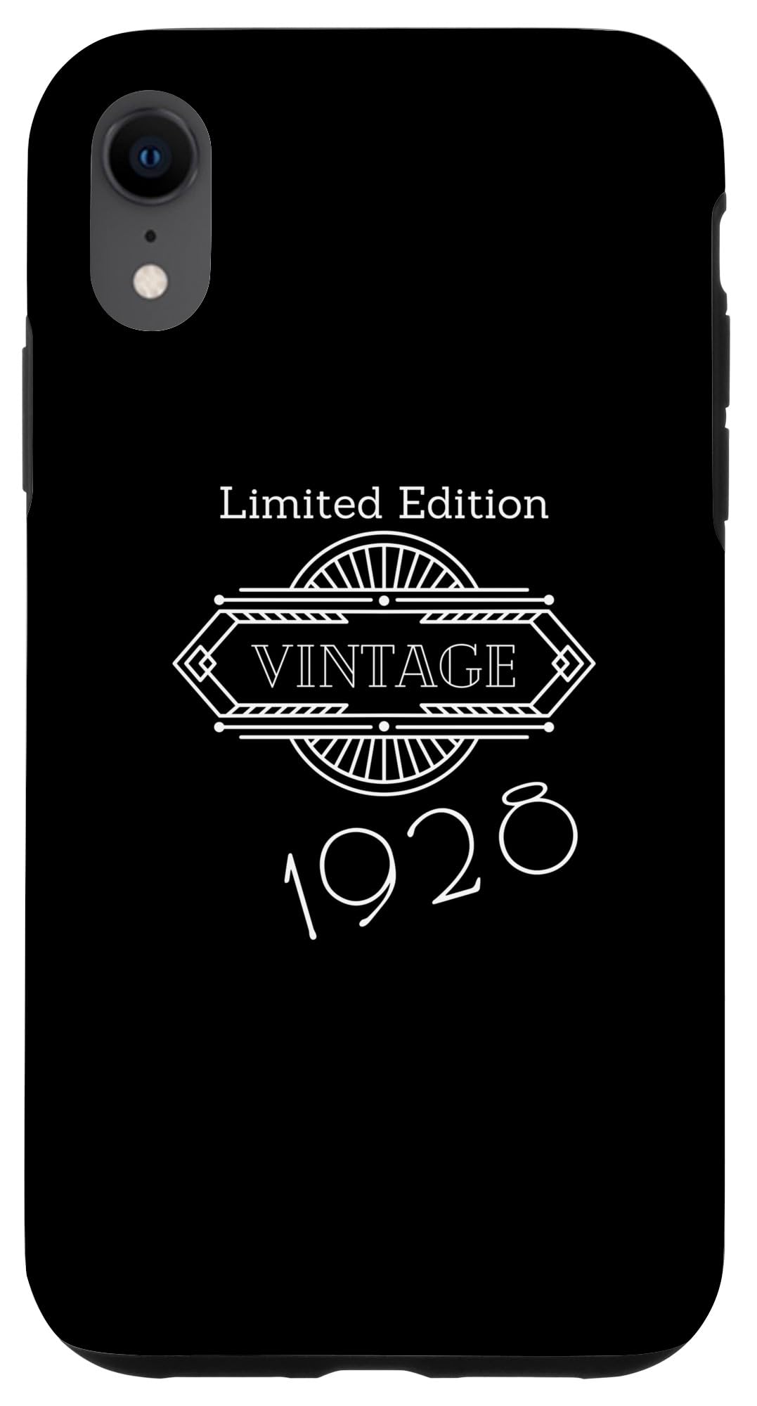 iPhone XR ビンテージ誕生日、限定版1928、アールデコデザイン。 スマホケース