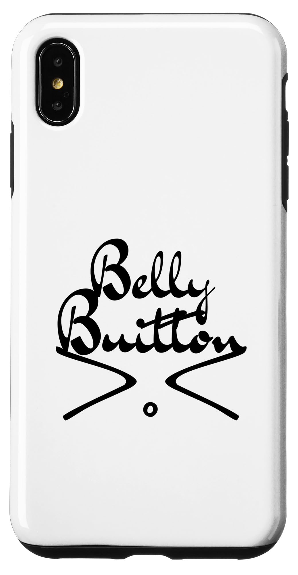 iPhone XS Max Belly Buitton Logo - 大きい - ブラック - Uni スマホケース