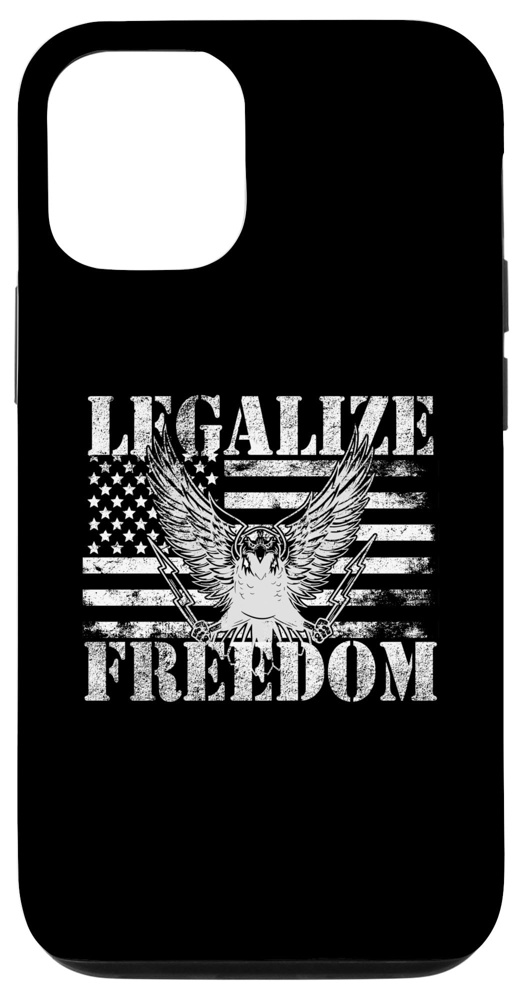 iPhone 15 Legalize Freedom ハクトウワシアメリカ国旗 スマホケース