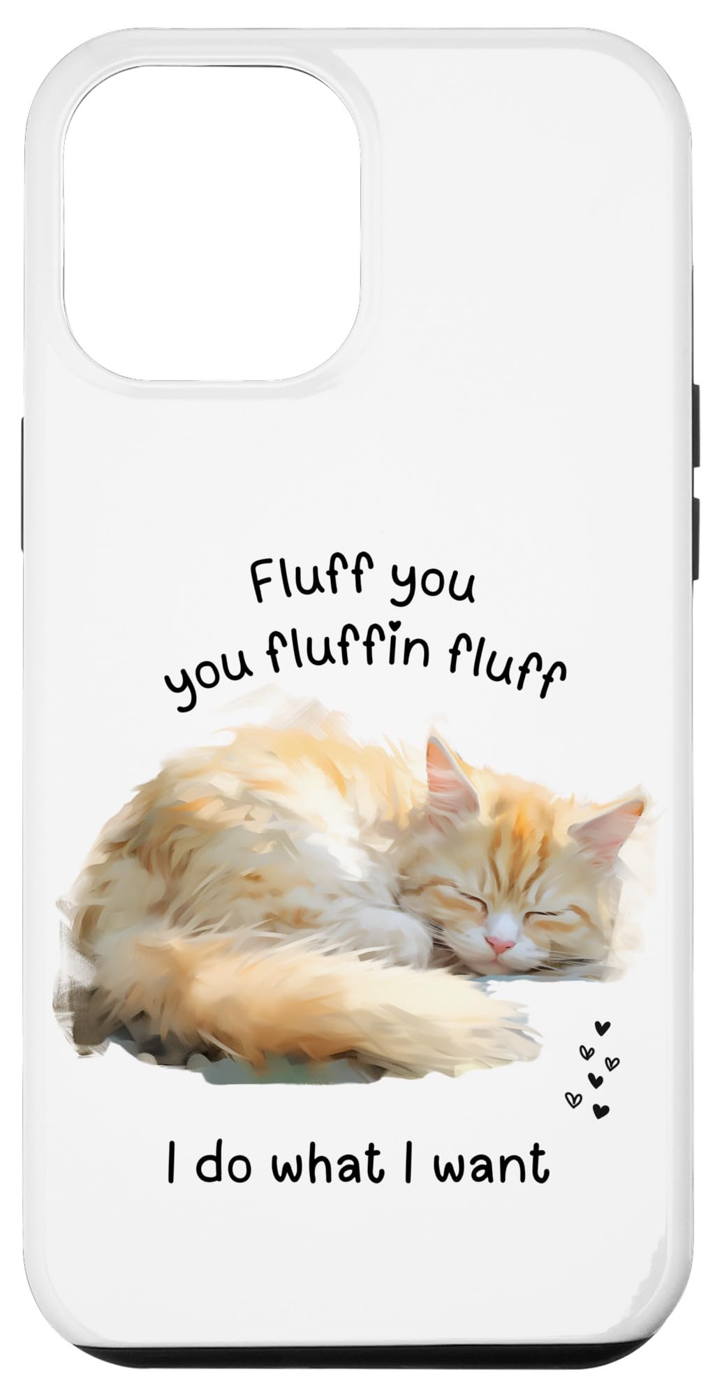 iPhone 14 Pro Max 猫好き、ふわふわのあなた、ふんわりふわふわ、眠そうなクリーム猫 スマホケース