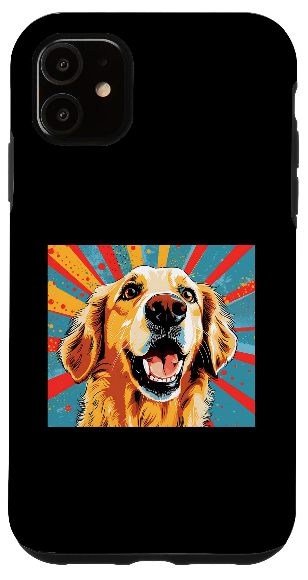 iPhone 11 面白い犬のデザインのポップアートの愛犬家の子猫 スマホケース
