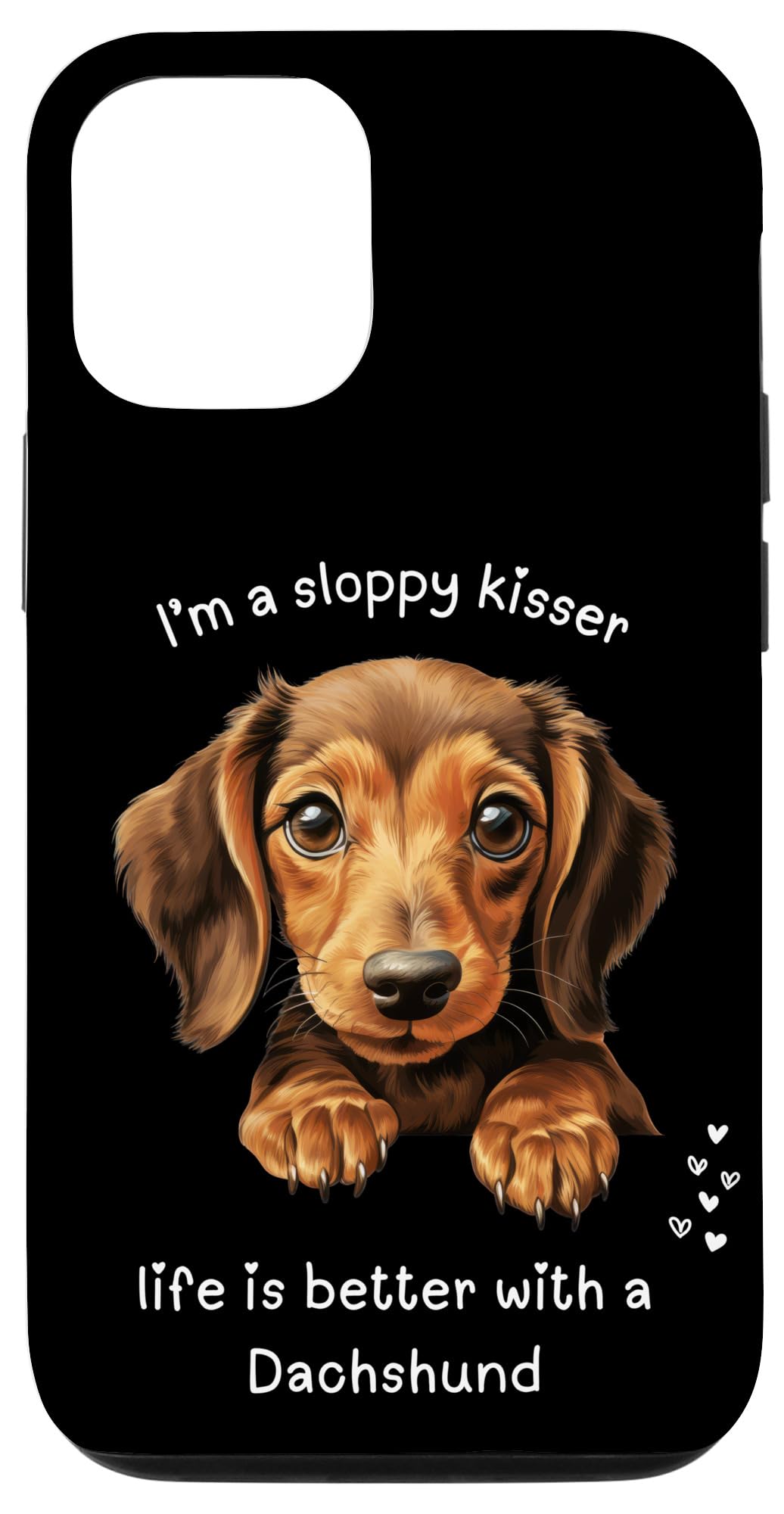 iPhone 14 私はずさんなキスをする人だ、ダックスフントとの生活はもっと良い スマホケース