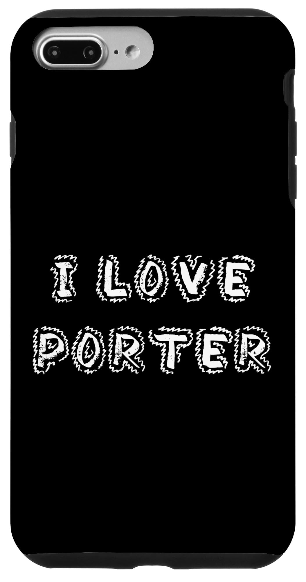 iPhone 7 Plus/8 Plus I Love Porter 狆ころ 犬 スマホケース スマートフォン・タブレット-スマートフォン・携帯電話アクセサリー