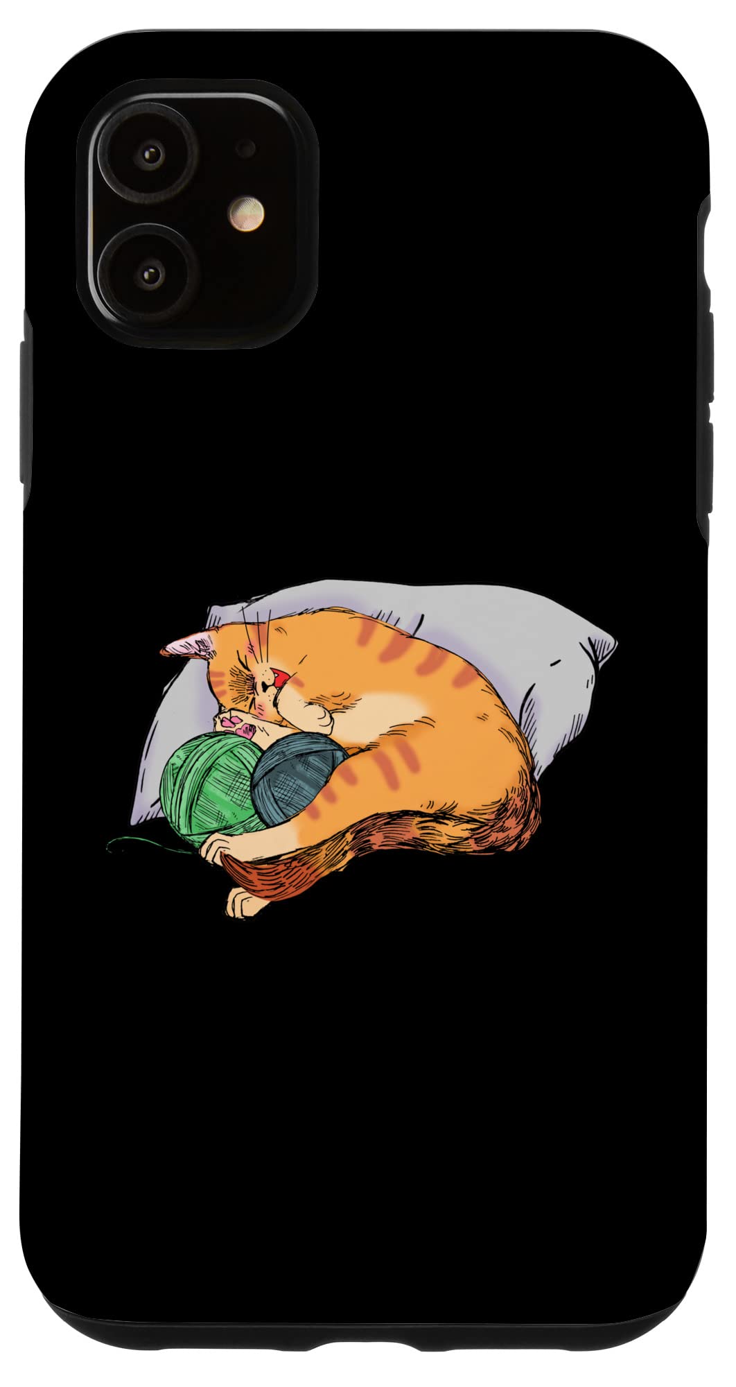 iPhone 11 面白可笑しい猫の図案化の猫愛しがる家の子ネコ スマホケース スマートフォン・携帯電話アクセサリー-スマートフォン・タブレット-ケース・カバー