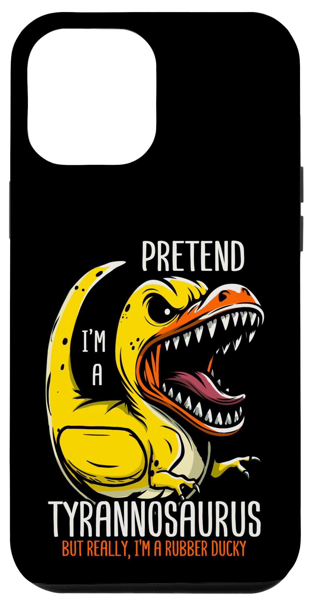 iPhone 14 Pro Max Trex ラバーダック ティラノサウルス アヒルの子恐竜 スマホケース