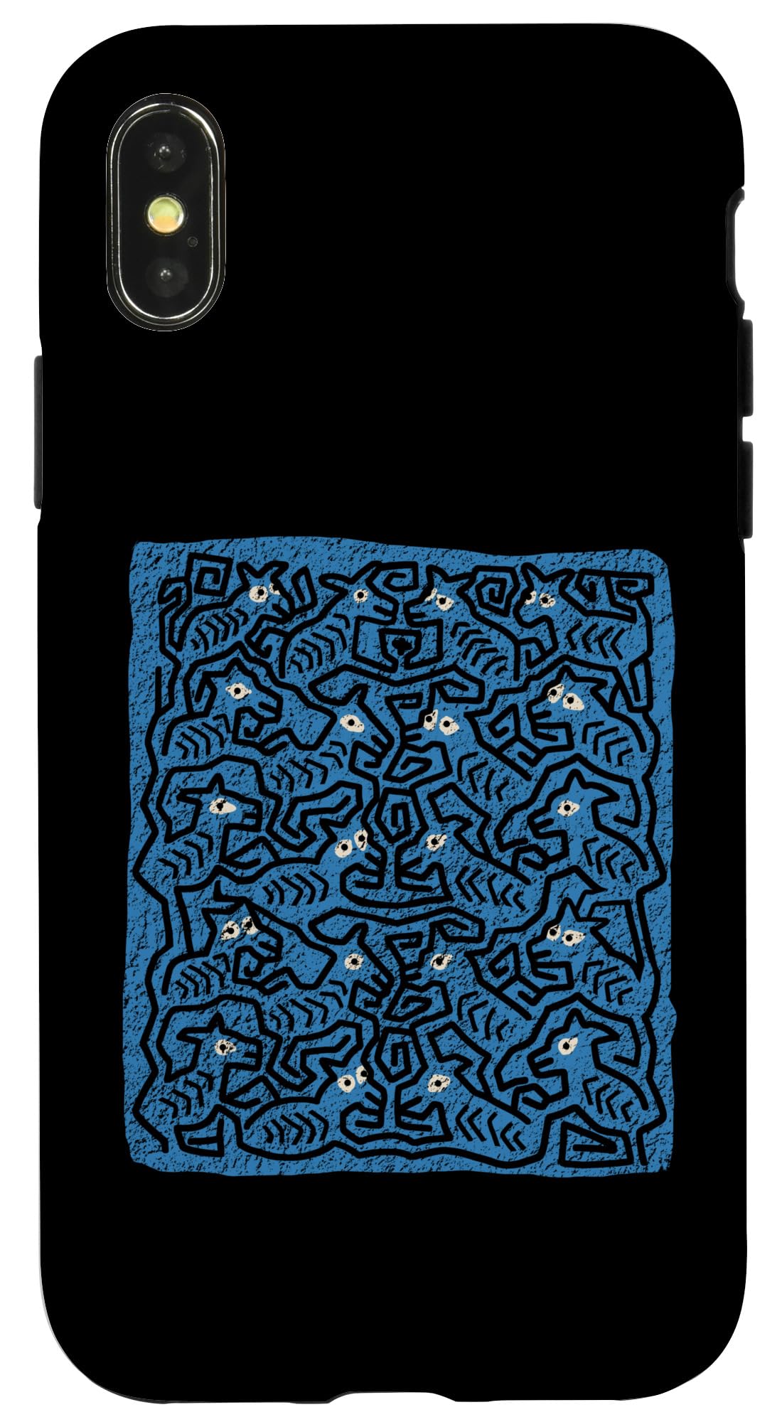 iPhone X/XS Horse Mola Art by Panama Kuna Tribe Horserider 乗馬 スマホケース