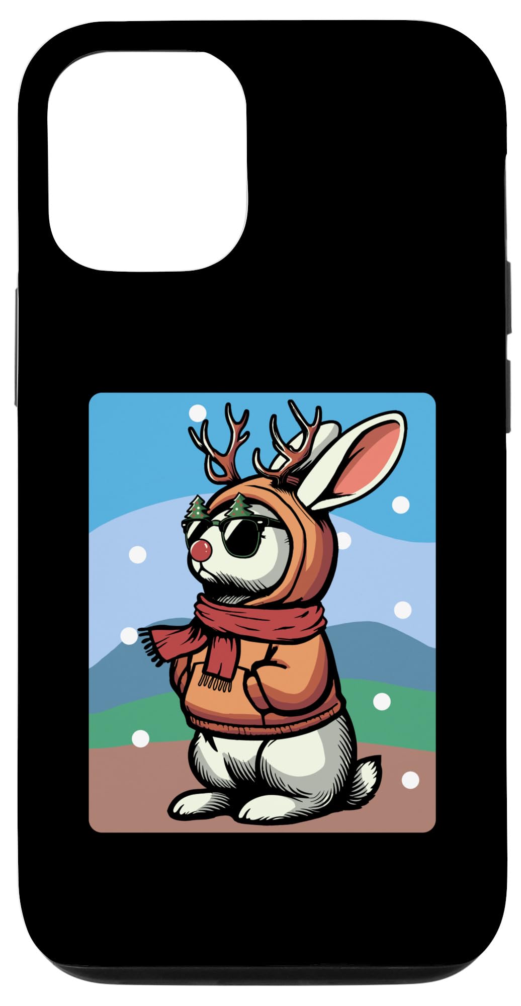 iPhone 14 Pro トナカイ ウサギ クリスマス ウサギ スマホケース