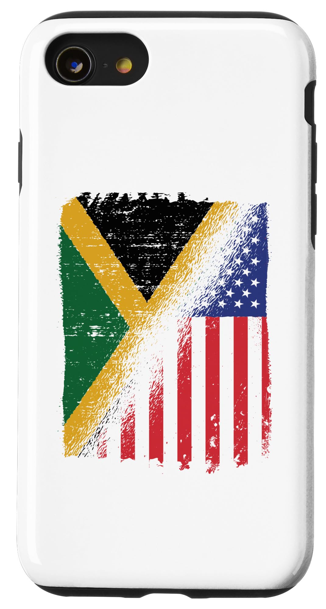 iPhone SE (2020) / 7 / 8 American Grown Jamaican Roots USA 国旗 ジャマイカ プライド スマホケース｜WES STORE