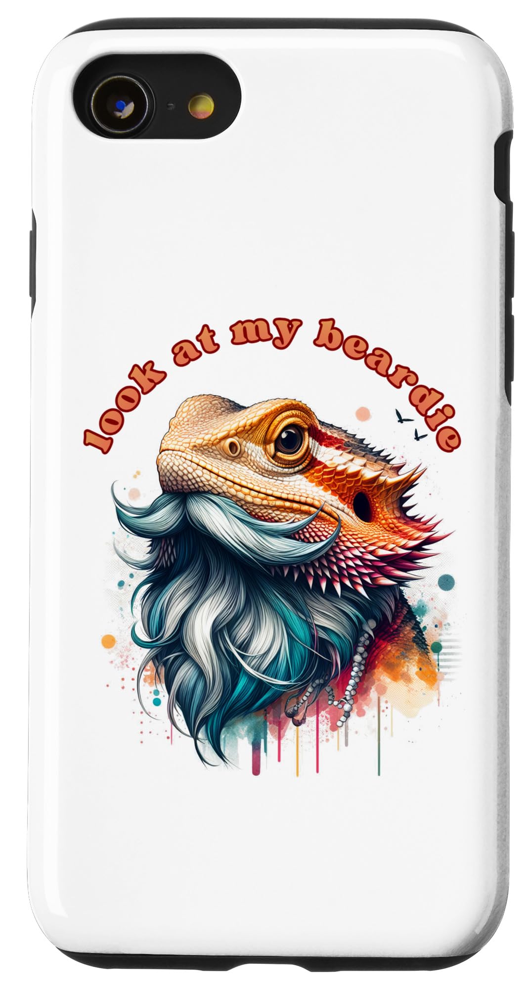 iPhone SE (2020) / 7 / 8 Look at My Beardie | クールなひげを生やしたドラゴントカゲグラフィックTシャツ スマホケース