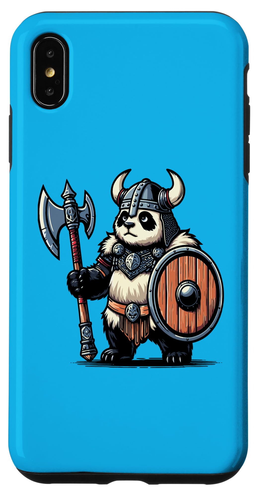 iPhone XS Max バイキングパンダ 北欧パンダ スマホケース