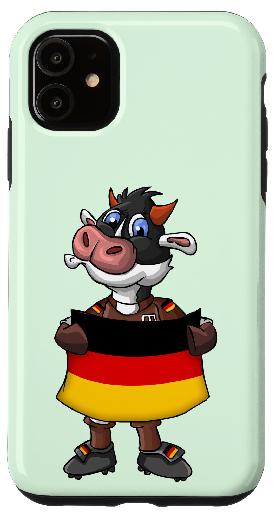 iPhone 11 ドイツ牛扇子 スマホケース