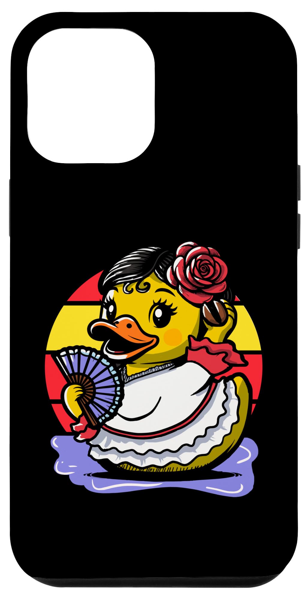 iPhone 13 Pro Max Flamenco Rubber Duck Bailaora スパニッシュダンサー 合鴨 スマホケース
