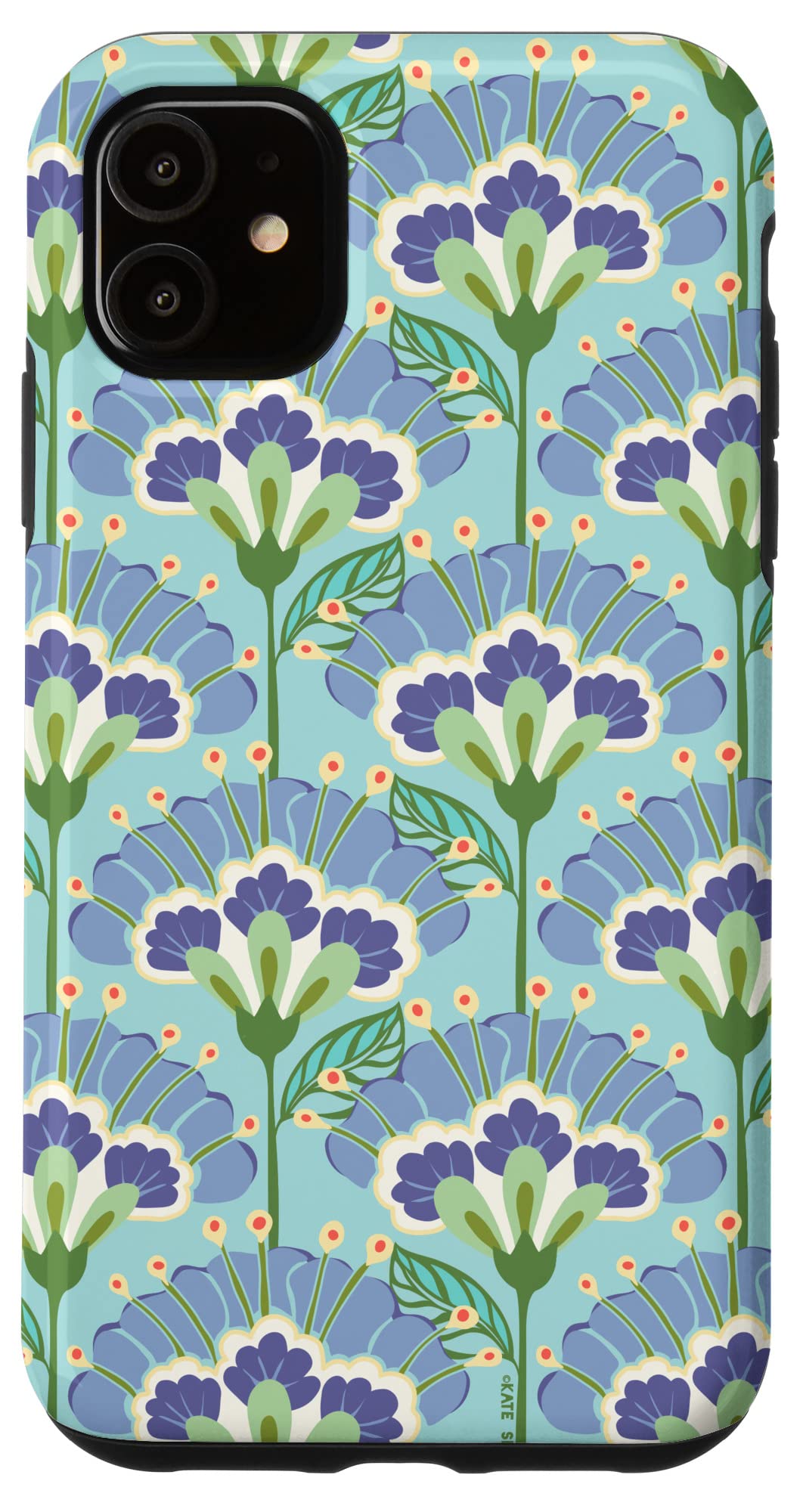 iPhone 11 ランタン 扇子 花 スマホケース